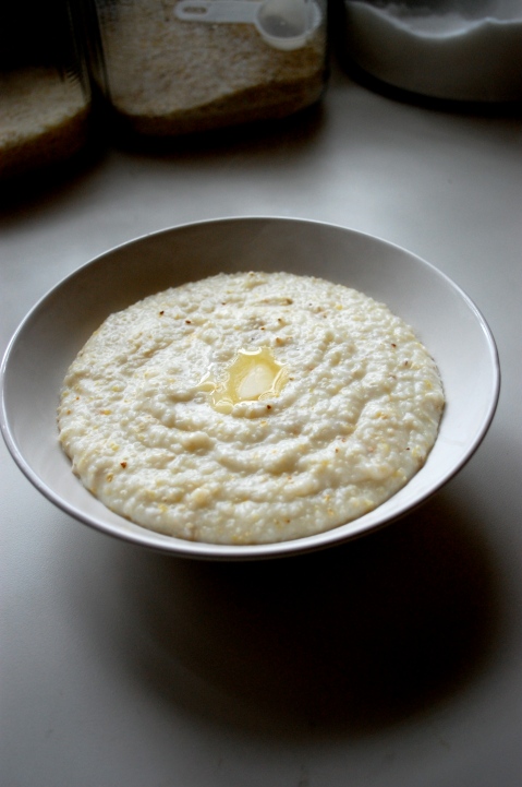 Bowl of Georgia grits with a little butter